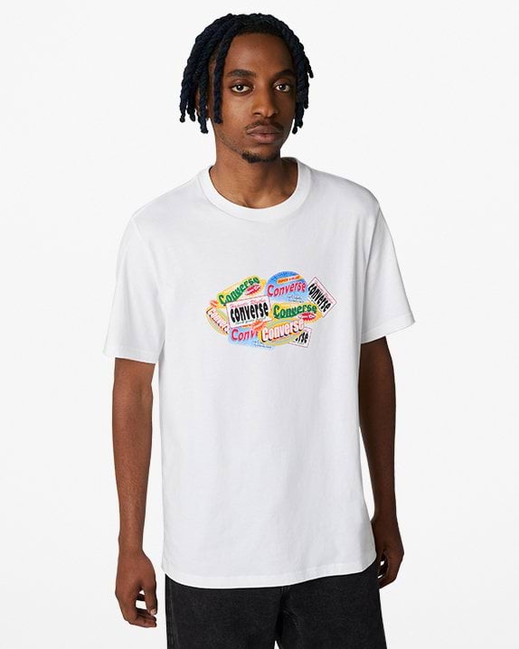 Sticker Collage Graphic Tee